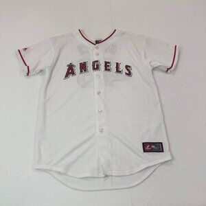 Angels Majestic Home White Jersey Youth Size XL Torii Hunter MLB